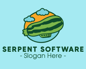 Zucchini Airship Zeppelin logo design