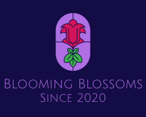 Stained Glass Rose logo design