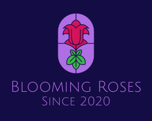 Stained Glass Rose logo design