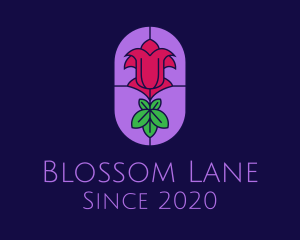 Stained Glass Rose logo design