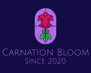 Stained Glass Rose logo design