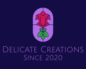 Stained Glass Rose logo design