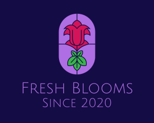 Stained Glass Rose logo design