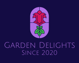 Stained Glass Rose logo design