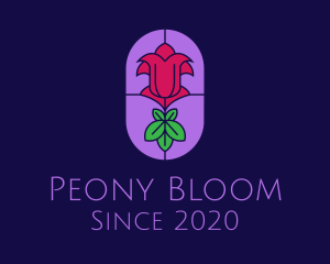 Stained Glass Rose logo design