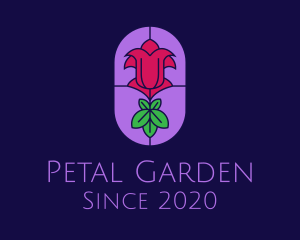 Stained Glass Rose logo design