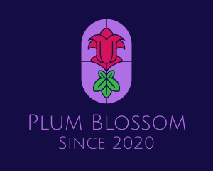 Stained Glass Rose logo design