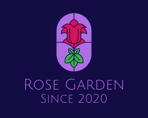 Stained Glass Rose logo design