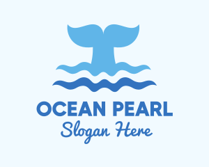 Whale Tail Ocean logo design