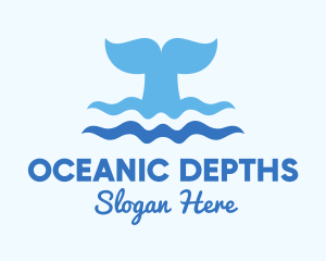 Whale Tail Ocean logo design