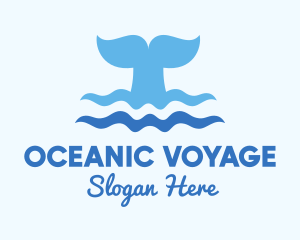 Whale Tail Ocean logo design