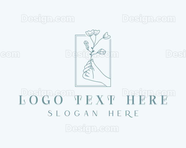 Flower Hand Beauty Logo