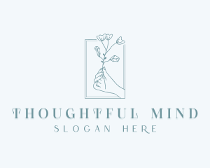 Flower Hand Beauty logo design