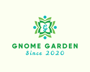 Garden Leaf Wreath logo design