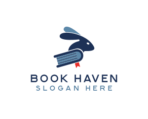 Rabbit Blue Book logo design