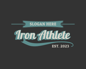 Sports Athlete Banner logo design