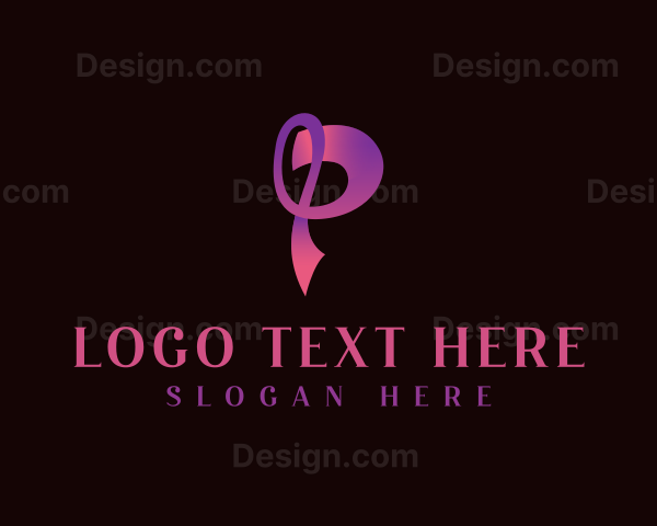 Creative Ribbon Letter P Logo