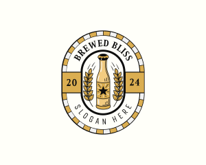 Pub Beer Bottle logo design