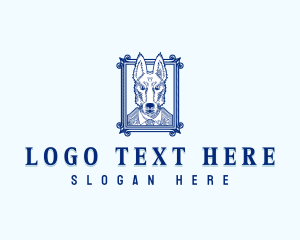 Dog Hound Portrait logo