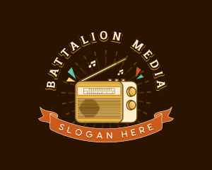 Retro Radio Broadcast logo design