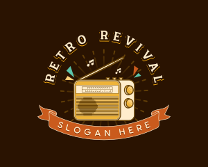 Retro Radio Broadcast logo design