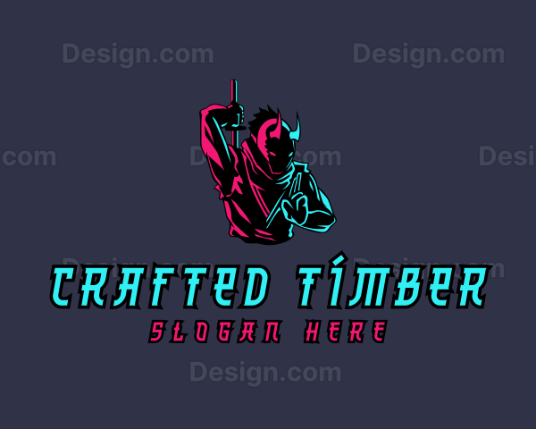 Neon Ninja Sword Logo