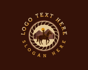 Female Cowboy Horse logo