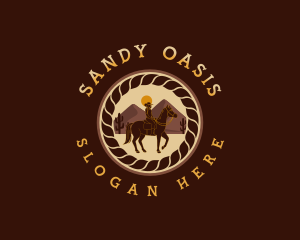 Female Cowboy Horse logo design