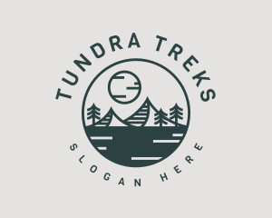 Minimalist Mountain Adventure logo design