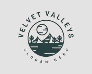 Minimalist Mountain Adventure logo design