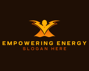 Human Lightning Energy logo design