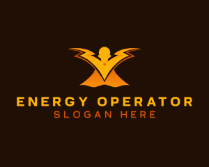 Human Lightning Energy logo design