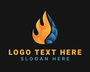 Glacier - Gradient Fire & Glacier logo design