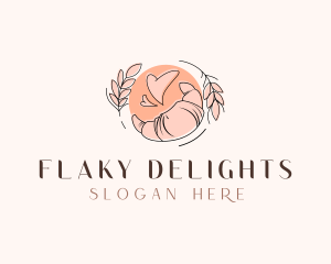 Croissant Baking Patisserie logo design