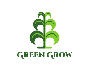 Green Tree Plant logo design