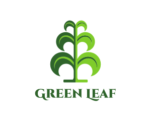 Green Tree Plant logo design
