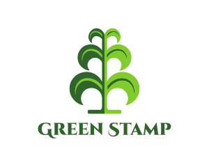 Green Tree Plant logo design