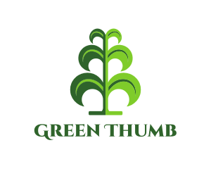 Green Tree Plant logo design