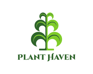 Green Tree Plant logo design