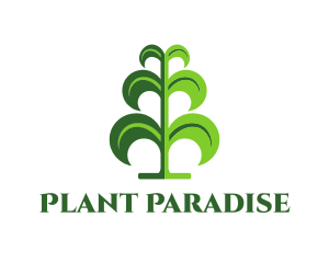 Green Tree Plant logo design