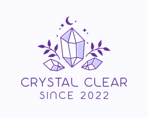 Crystal Gemstone Jewelry logo design