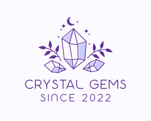 Crystal Gemstone Jewelry logo design