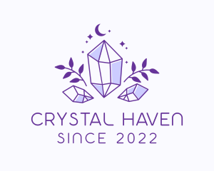 Crystal Gemstone Jewelry logo design