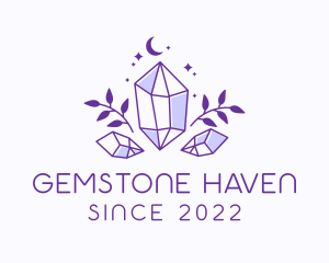 Crystal Gemstone Jewelry logo design