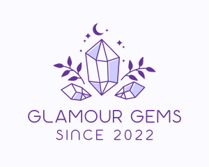 Crystal Gemstone Jewelry logo design