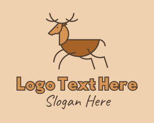 Wild Brown Deer  logo