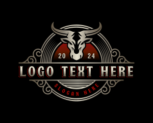 Bull Horn Cattle Logo