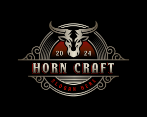 Bull Horn Cattle logo design