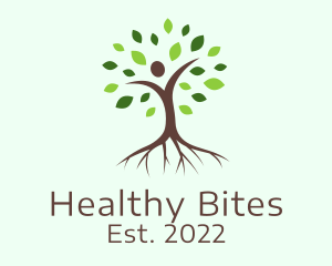 Healthy Yoga Tree logo design