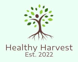 Healthy Yoga Tree logo design